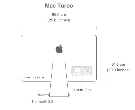 An Apple hardware concept for a external GPU and display combination.