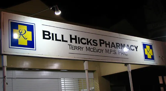 A photo of Bill Hicks pharmacy in Kalgoorlie, Western Australia