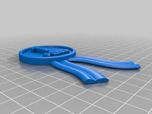 A screenshot of a 3D design for a 1st place ribbon