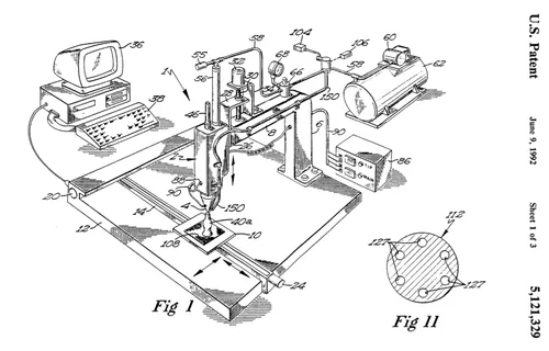A digagram showing the FDM printing process taken from the original patent application