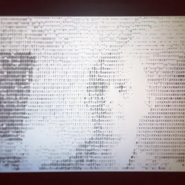 A selfie generated with ASCII.
