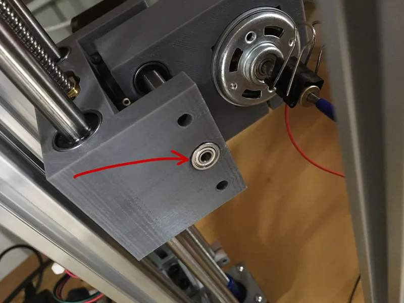 Where to install a 604 bearing on a 2418 CNC mill to stop z-axis crashes.