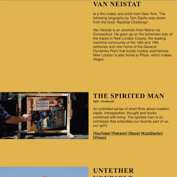 A digital preservation project for the work of Van Neistat