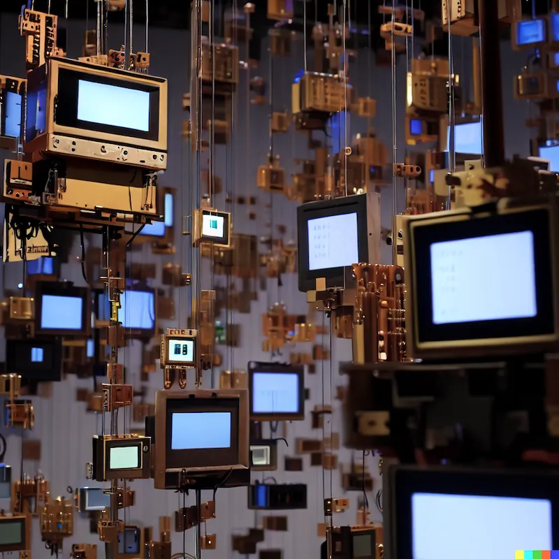 A mechatronic installation that encourages viewers to feed it small blocks of data.
