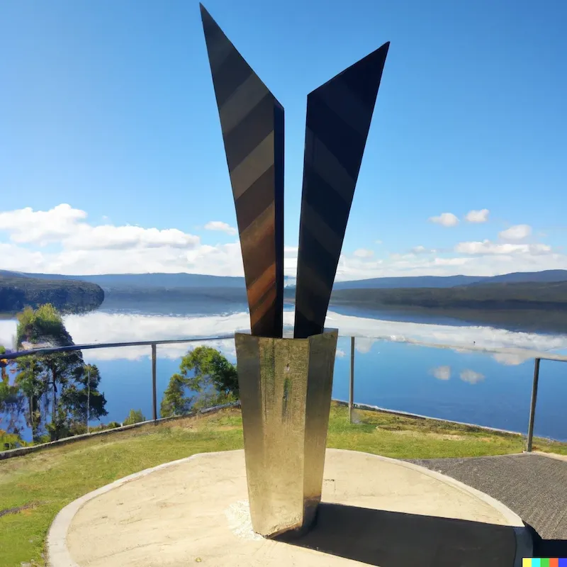 A sculpture that completes foundation-level skill courses at hinze dam, queensland.