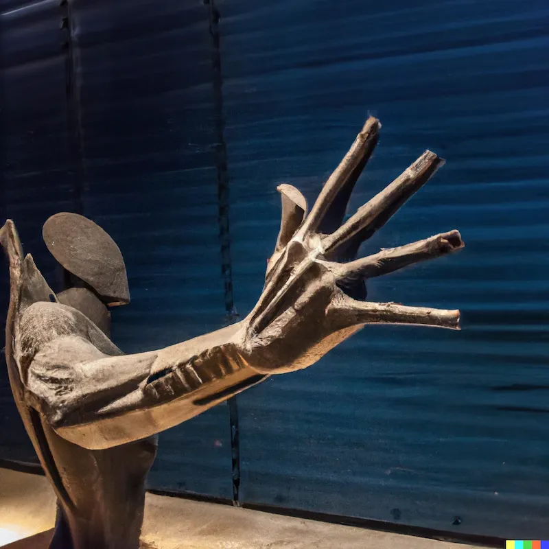 A mechatronic sculpture that couldn't grasp how hands would be received, plinth