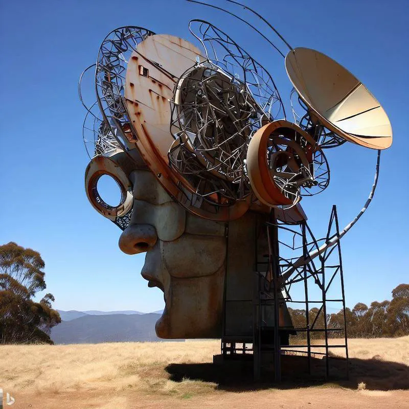 A transmitting sculpture that broadcasts curiosity as art, Tidbinbilla, communication equipment